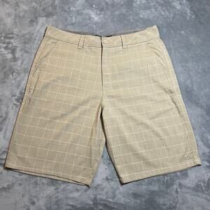 O'NEILL Men's Window Pane Check Stretch Walking Shorts Size 34